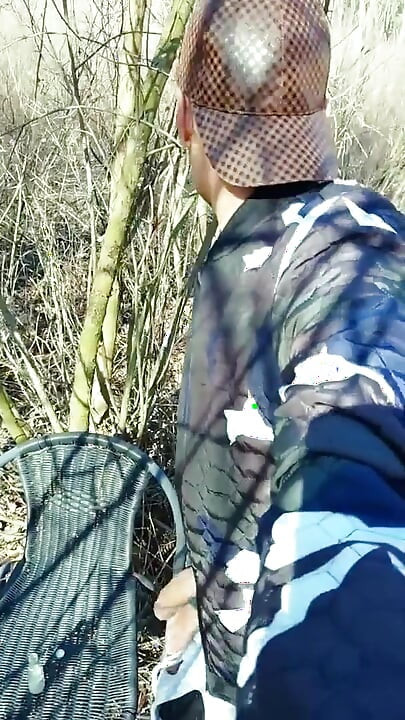 Twink Found Bottle with Anon Cum Outdoors so He Added His Cum There Too