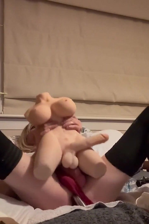 Prostate_play - Crossdresser with Trans Doll