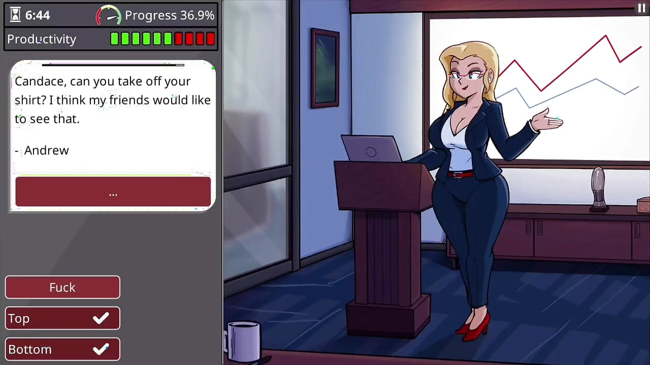 Girl with big boobs and big ass takes monster cock - barely working gameplay level 3