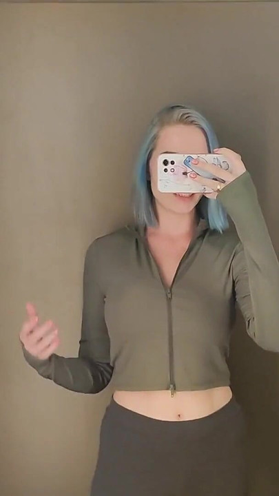 Must-share moment from "Try On Haul transparent clothes at the mall. See thru clothes. Look at me in the fitting room I love it"