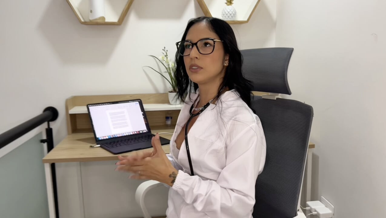 Hot Latina Doctor Helps Patient Produce Sample at The Sperm Bank