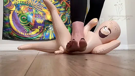 Inflatable Man Dominated & Popped by Size 16 Feet