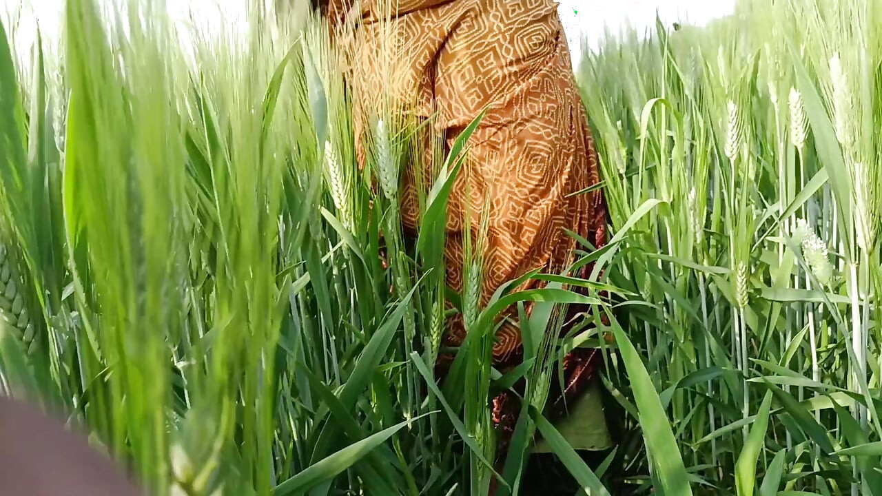 Desi 18-year-old young, married beautiful sister puts her finger in her pussy in the field and gets her brother to fuck her buttocks in the field