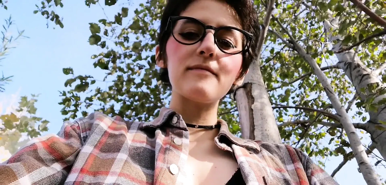 Flashing tits on a field