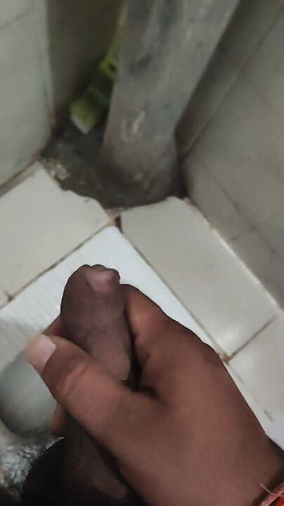 Indian boy masturbating in bathroom