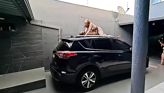 I FILMED MY FRIEND FUCKING MY HUSBAND ON TOP OF OUR CAR AND HE LIKED INSIDE HER