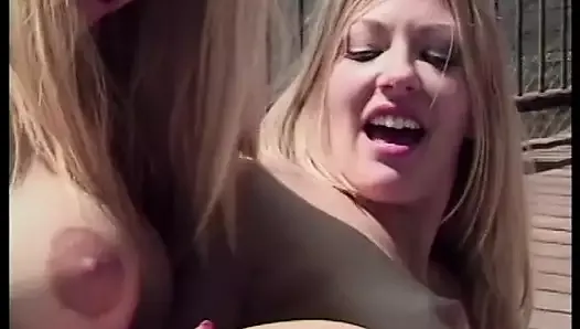 Sexy blonde rides her lesbian friend's face with her tight wet pussy