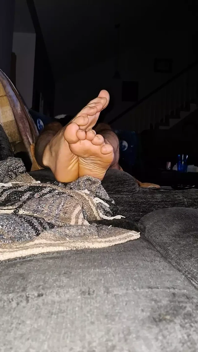 Showing off my wet soles