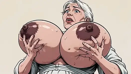 Ai çizgi film tarzı büyük yumuşak memeler derlemesi