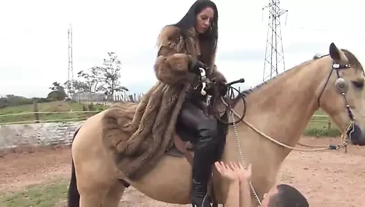 Fur Whipping Riding Goddess Ama K