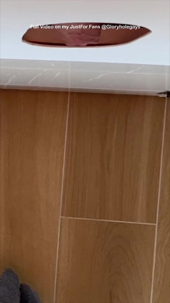 Quickie at the Gloryhole - Office Guy Cheats on His Wife During Lunch Break