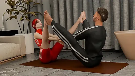 Fucked the yoga teacher on the pretext of learning yoga