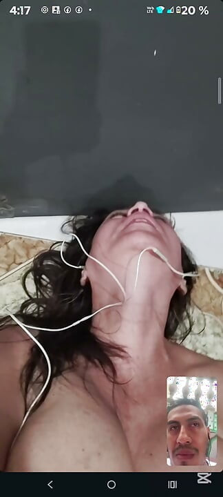 Mature 47-year-old daring makes video call to her stepson and masturbates in front of the camera (second part)
