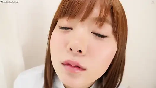 Cute and doe-eyed Asian teases you