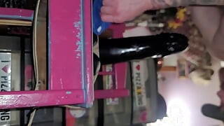 Huge Dildo Anal Pounding
