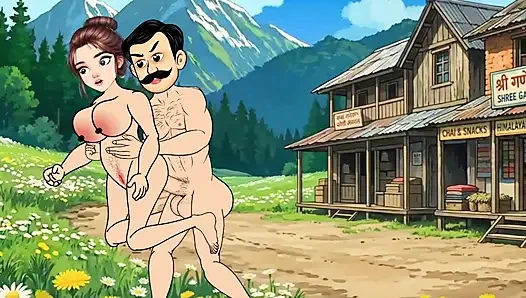 Cartoon video of Swati and shopkeeper Ramu's funny sex. Big cock fucking.