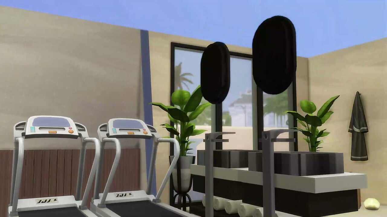 College girl joins the team and gets fucked by the coach in the gym. The Sims
