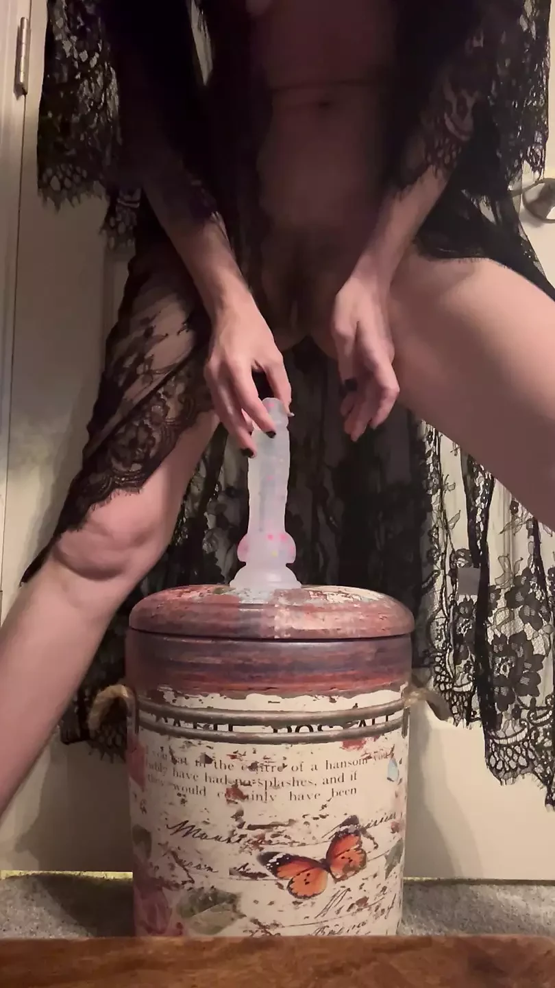Trying my new dildos