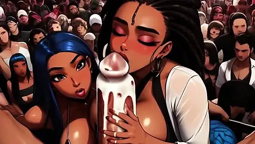 Spicy Toons: Aerith in a Mosh Pit