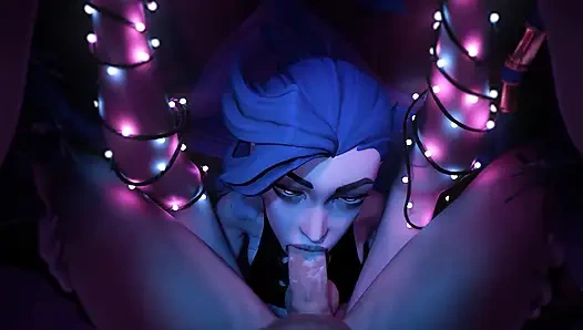Creamy Facefuck with Blue Haired Girl!