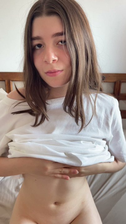 A little tease in my oversized shirt