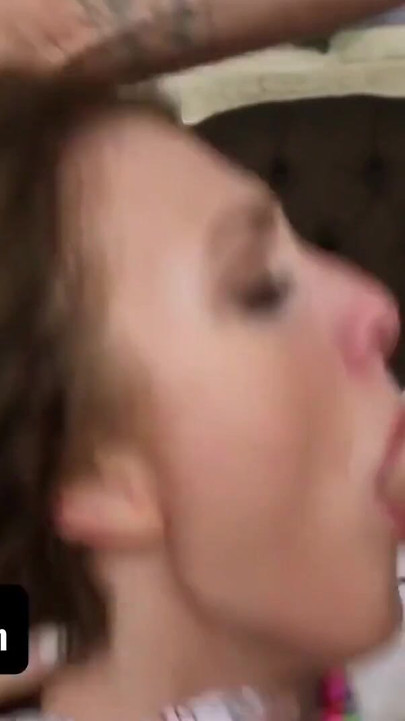Emotional moment from "DaughterSwap - Two Naughty Girls Swap And Swallow Their Stepdads Cum After Hardcore Taboo Foursome"