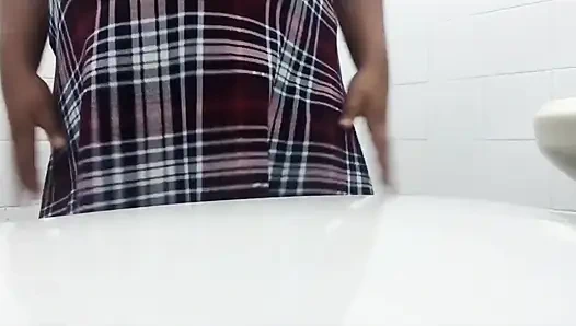 Chubby in the Bathroom of Little Caesar's Pizzeria in Veracruz