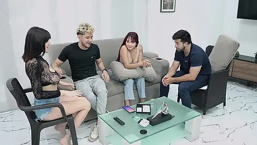 Bi Quartet! College Girl, Amateur Quartet Swingers