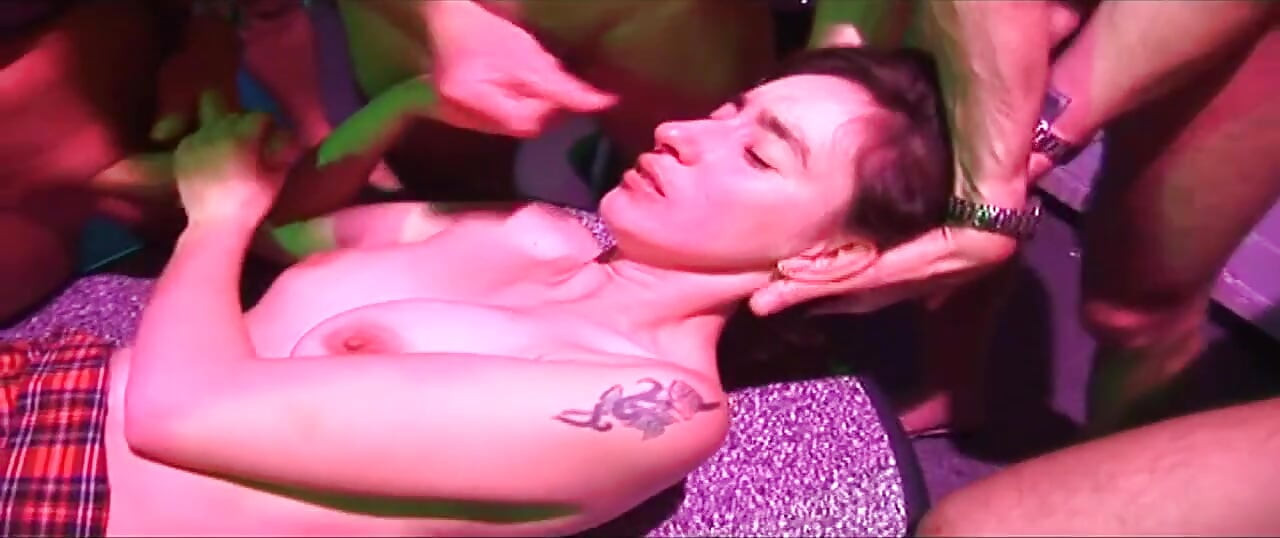 Mature Babe Stretched Wide by Multiple Throbbing Cocks in Wild Orgy