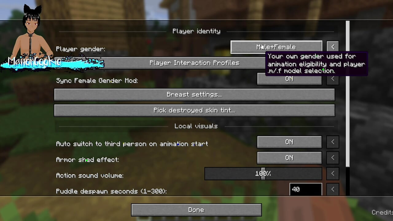 Minecraft mod Needs of Nature - Steve and alex masturbating and showing off some features! Like Cum!