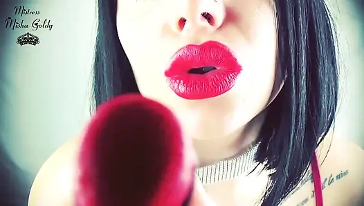 Red lipstick feminization & sissification!