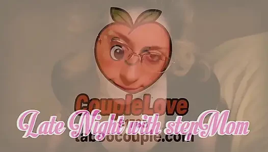 Üvey anne ile gece geç saatlerde - memelere ayakla sakso