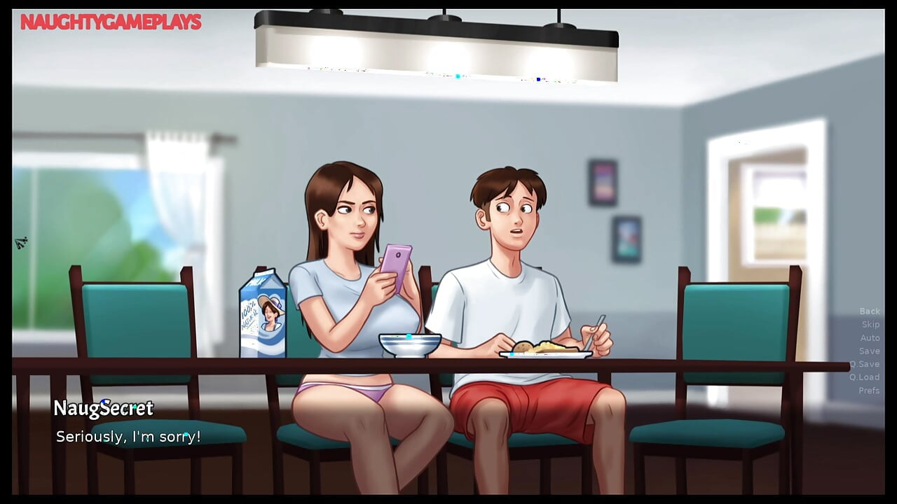 발정난 변태 남자에게 대물 자지로 좋은 오르가즘을 주는 여친 룸메이트 - DarkCookie의 Summertime Saga