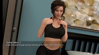 Stiefmoeder massage - klaarkomen op tieten stiefmoeder - geanimeerde 3D-pornogame