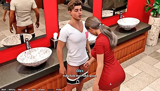 Istri selingkuh petugas wanita bersenang-senang dengan alex di toilet