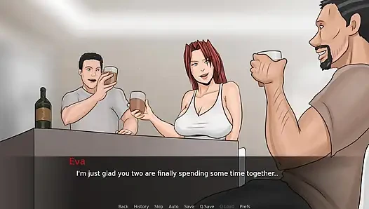 Eva'nın ecstasy #10 ateşli kızıl saçlı erkek arkadaşını üvey babasıyla aldatıyor