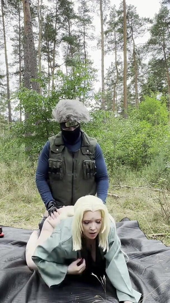 Must-see moment from "Forbidden Shinobi Pleasure: Kakashi & Tsunade in Authentic Naruto Cosplay!"
