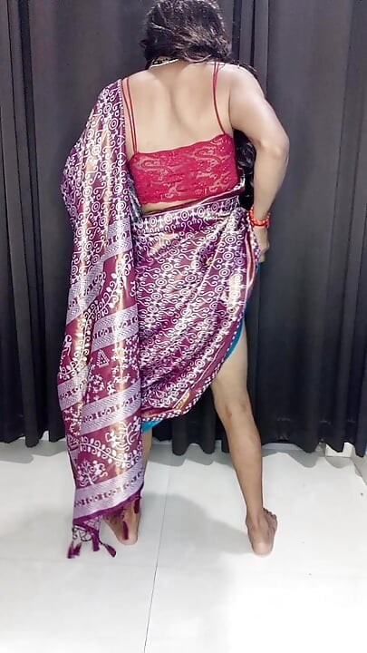 my sexy hot saree and bra panty