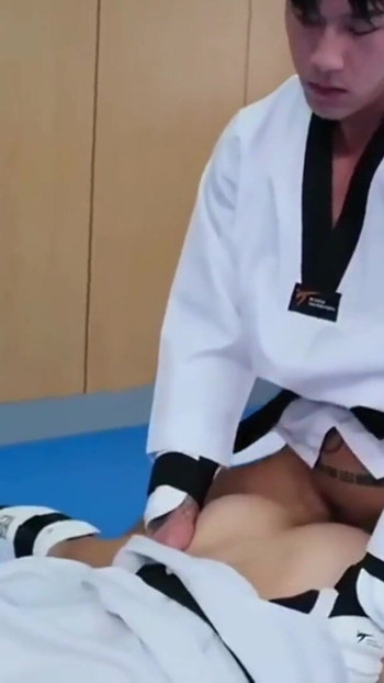 Jaw-dropping moment from "Asian Twinks Go Rough in Training Room - Loud Moans & Cumshot"