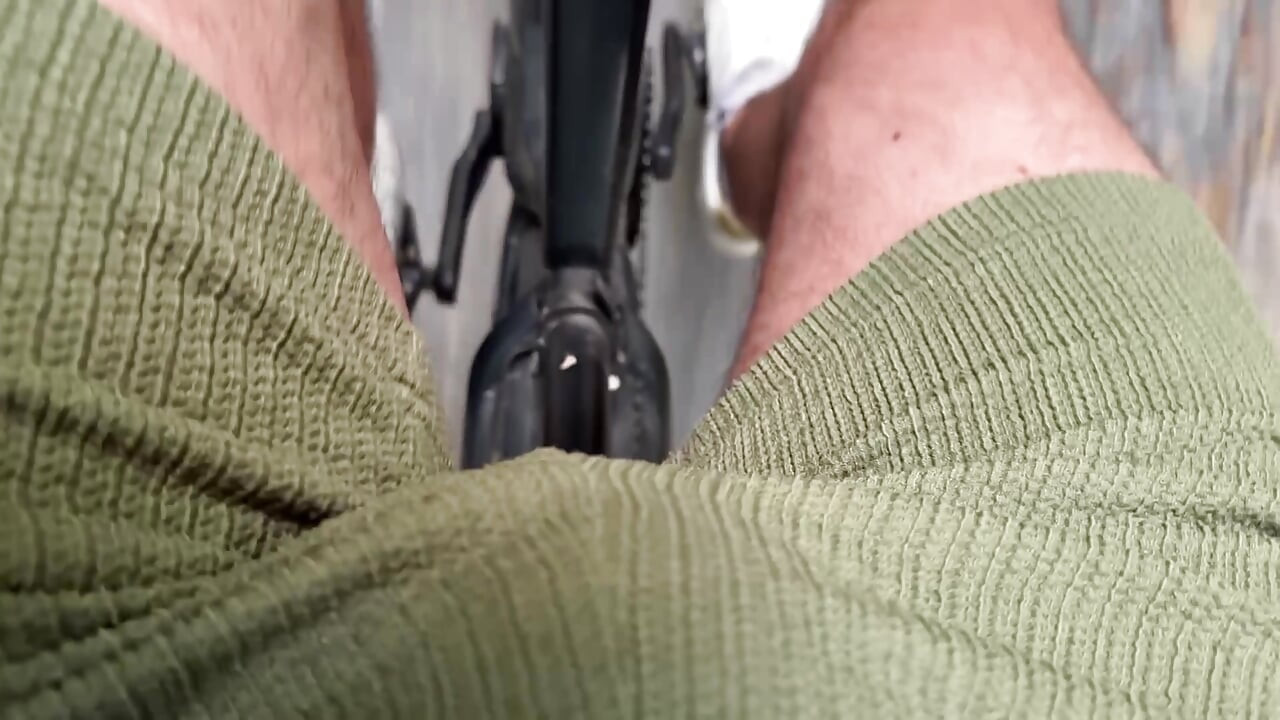 Bike Ride Piss Stop - Big Bulge & Outdoor Pee in the Forest