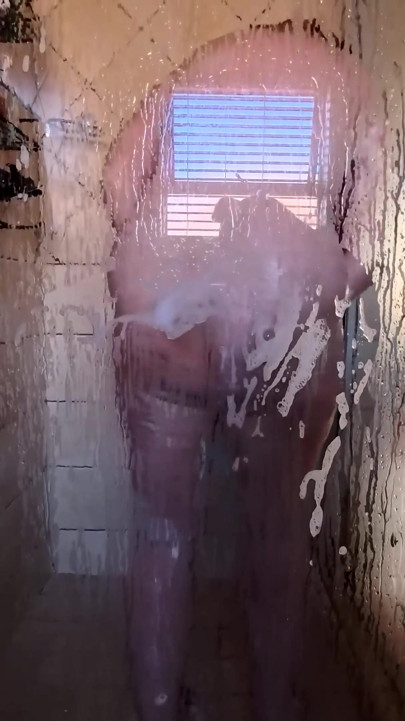 MILF taking a hot, sexy, soapy shower for you | Clip 1
