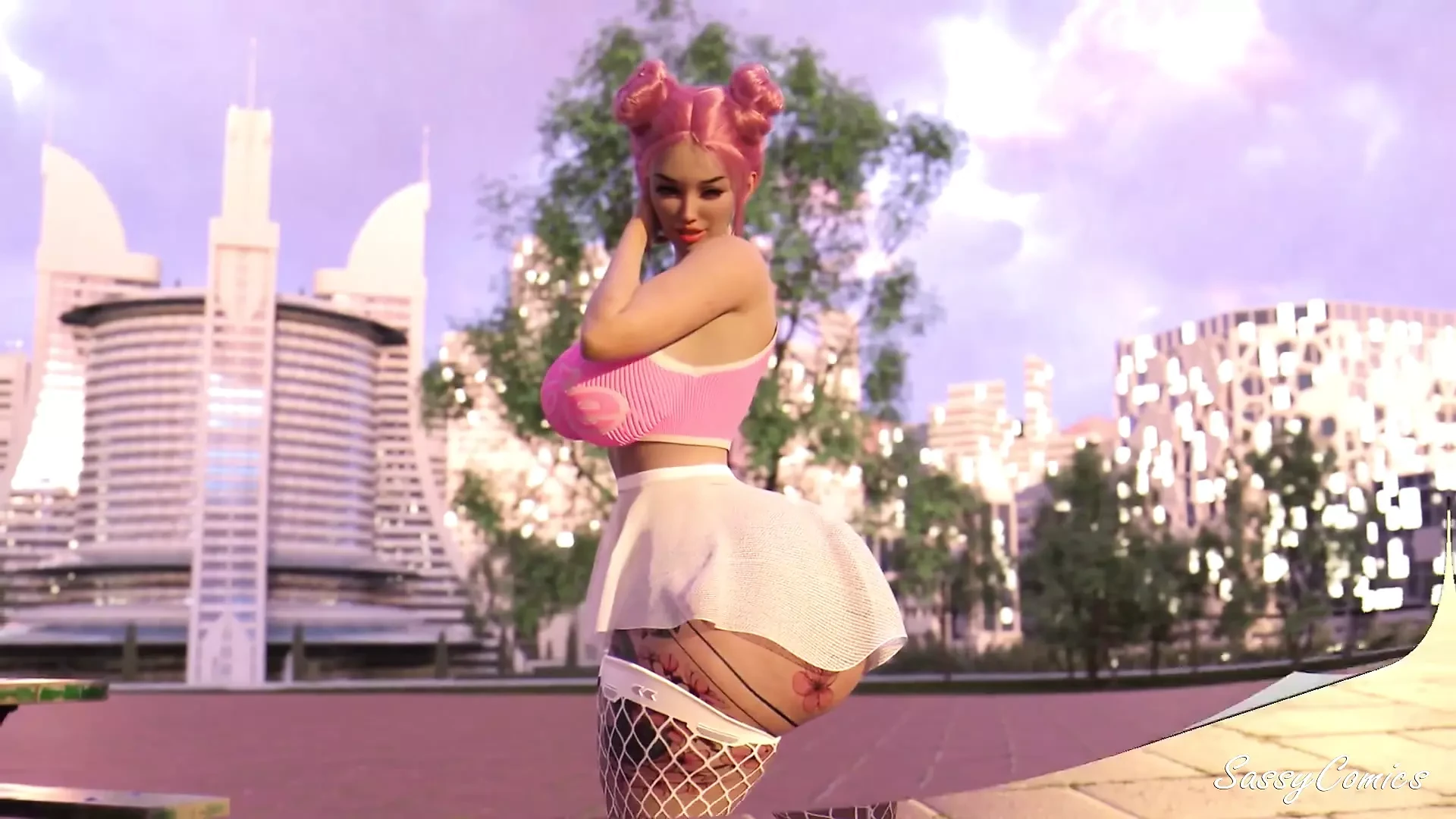 Thot sla school over om zwarte futa-vriendin te neuken in centraal Park.mp4