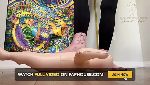 Inflatable Man Dominated & Popped by Size 16 Feet