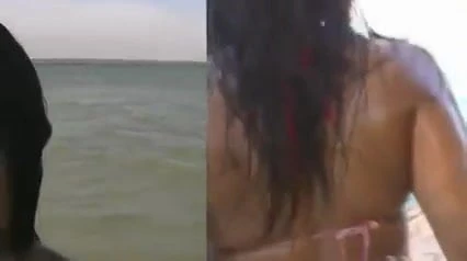 2 sexy girls on beach 77  2015