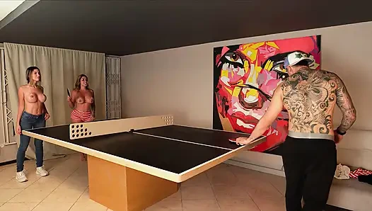 Afternoon of Pin Pong with Sara Blonde Ends with Threesome, While My Boyfriend Is Not There