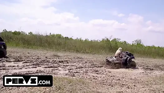 Muddy Hotties Aria Banks And Jessica Marie Get Dirty On ATVs With Nicky