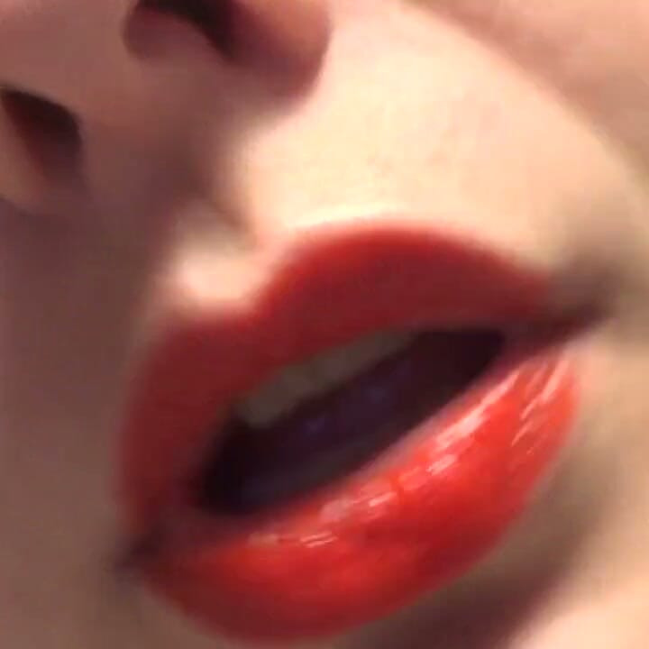 French kissing with me! Red lipstick fetish!
