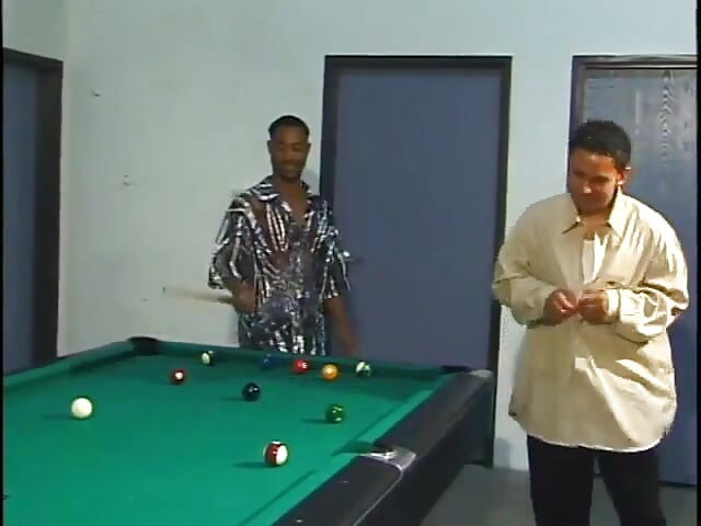 Sweet boys make up different positions on a pool table
