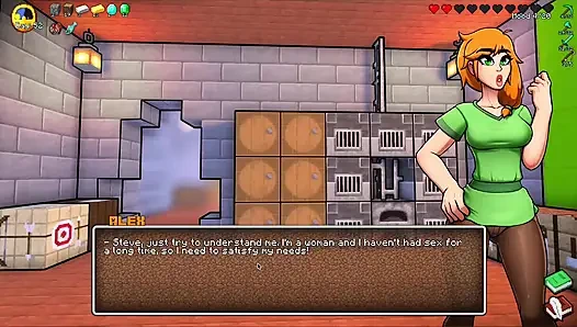 Hornycraft minecraft parodisi - alex steve'e zümrütler için şimdiye kadarki en iyi elle muameleyi yapıyor