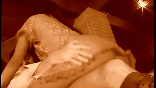 Latina with curvy body strokes and deepthroats large white cock then fucks